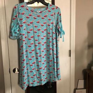 Crown and Ivy flamingo dress